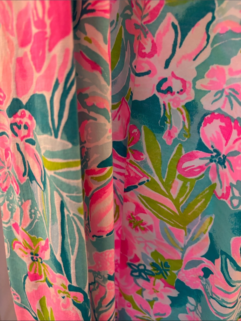 Lilly Pulitzer Pink and Green Strapless Floral summertime 👗 dress - Picture 2 of 8